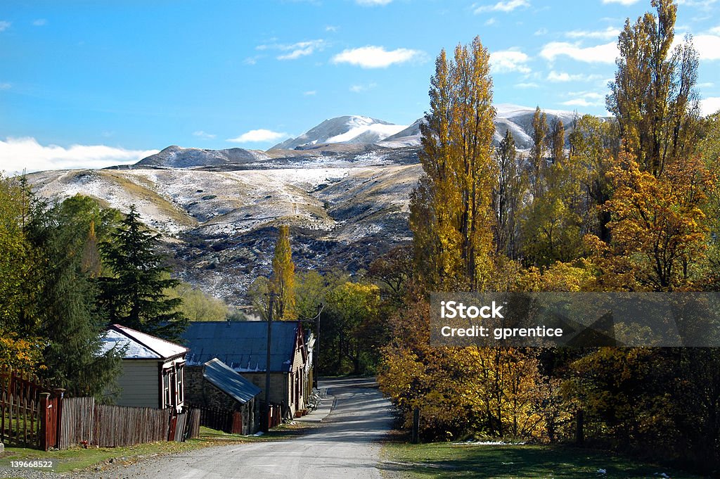 Späten Herbst-Kleinstadt - Lizenzfrei Isoliert Stock-Foto