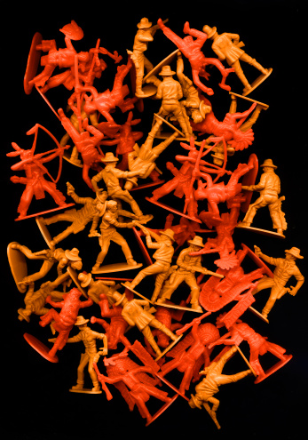 Picture of toy soldiers. 