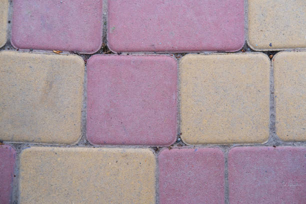 Paving stones on treadmills in the park.