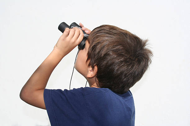 curiosidad - binoculars watching optical instrument closed fotografías e imágenes de stock