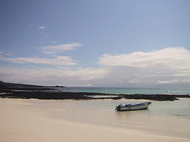 Deserted beach stock photo