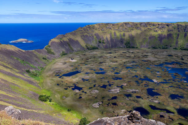 istock Rano Kau volcano at Easter Island 1396688615