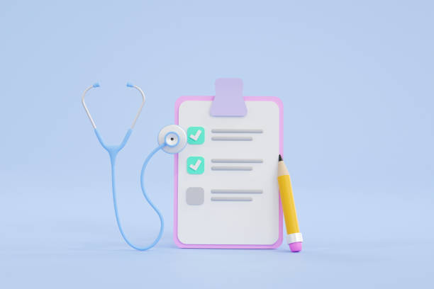 istock Stethoscope and notes on blue background, health check concept. 1396688942