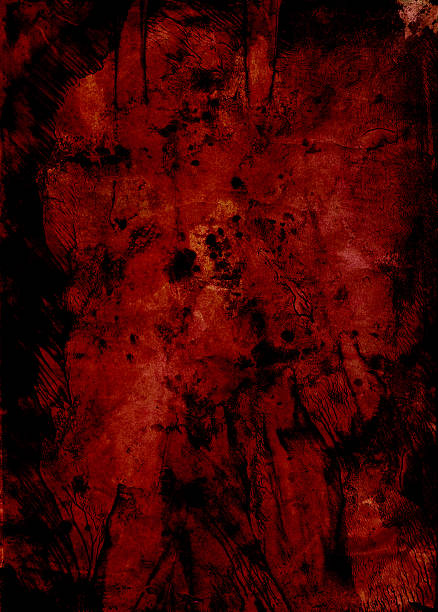 Fundo vermelho textura Grunge mal - foto de acervo