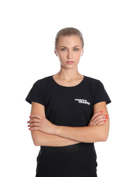 istock Portrait of personal trainer on white background. Gym instructor 1396697818