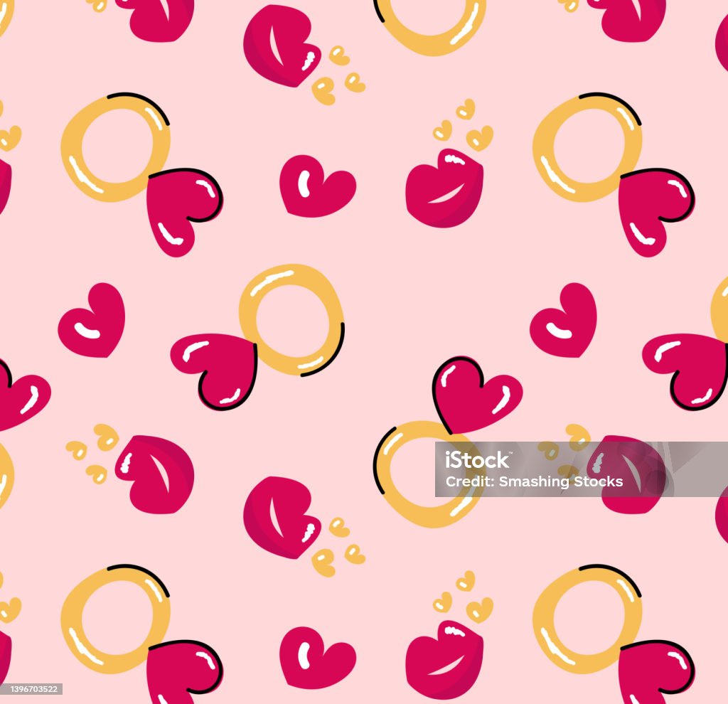 Romantic Style Pattern Romantic Pattern Stock Illustration - Download Image Now - Backgrounds ...