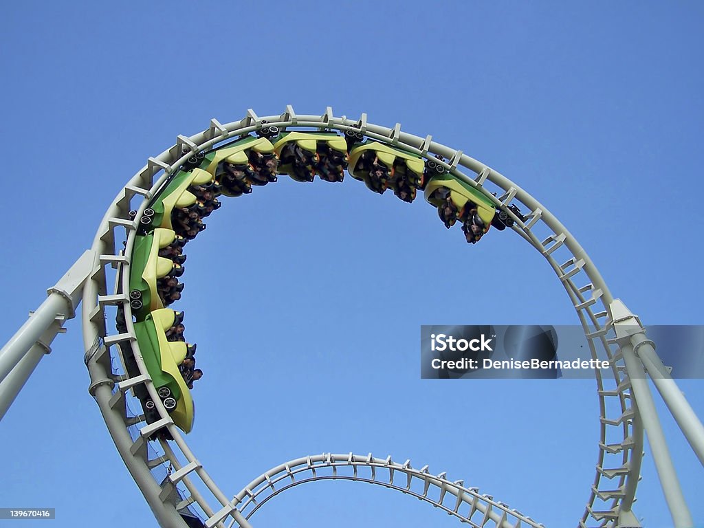 Loops A roller coaster on the boardwalk in Wildwood, NJ. Rollercoaster Stock Photo