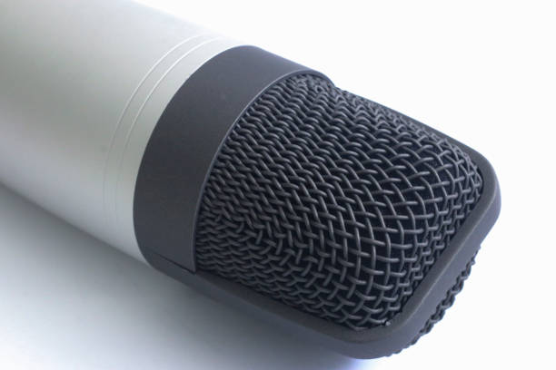 istock Condenser mic in silver and black color 1396710681