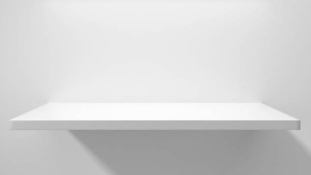 istock white mockup shelf on a white background with shining light,3d rendering 1396713312