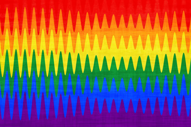 abstracto rainbow pride bandera colorida ola grunge patrón lgbtqia pride evento mes cultura fondo derecho curva de vacaciones rojo naranja amarillo verde azul púrpura color ondulado textura ondulada fotograma completo - gay pride flag audio fotografías e imágenes de stock