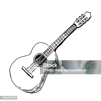 istock Sketch of Spanish Guitar 1396715599