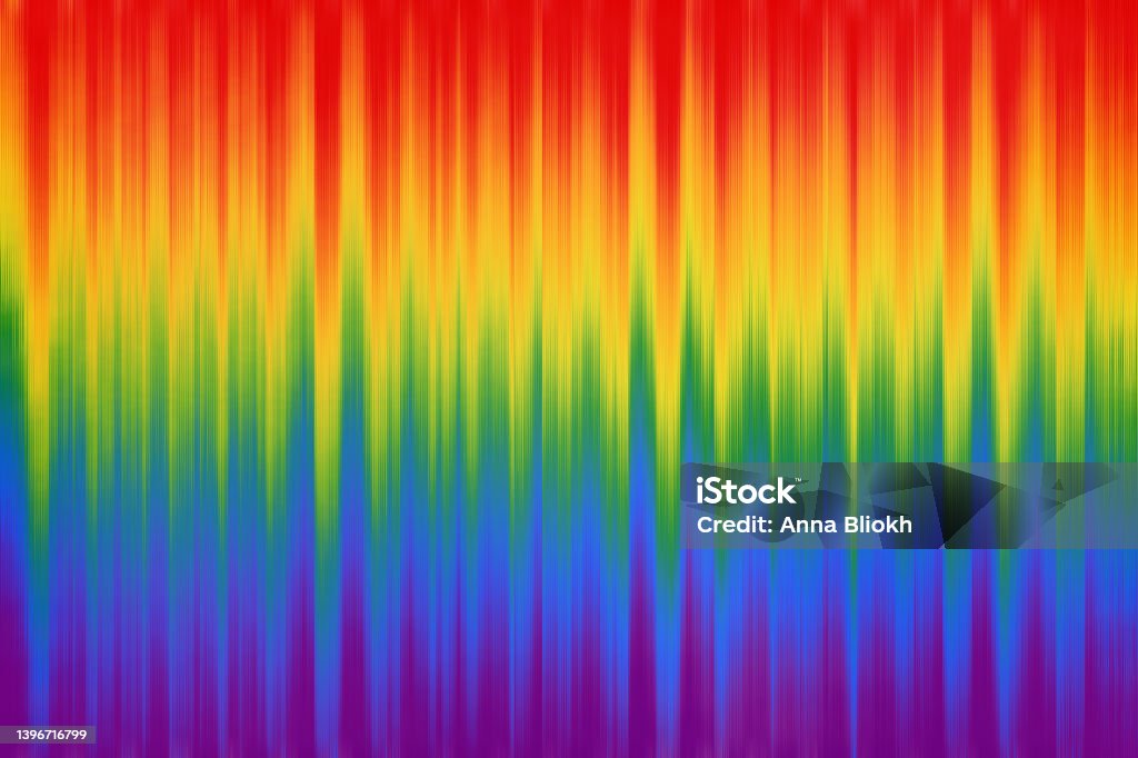 Abstract Rainbow Flag Colorful Pixelated Wave Glitch Noise Pattern LGBTQIA Pride Event Month Culture Right Spectrum Defocused Line Background Holiday Red Orange Yellow Green Blue Purple Futuristic Fluorescent Color Texture Full Frame Abstract Rainbow Flag Colorful Pixelated Wave Glitch Noise Pattern LGBTQIA Pride Event Month Culture Right Spectrum Defocused Line Background Holiday Red Orange Yellow Green Blue Purple Futuristic Fluorescent Color Texture Full Frame Design template for presentation, flyer, card, poster, brochure, banner Spectrum Stock Photo