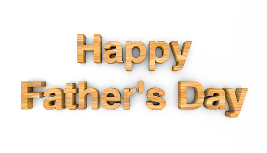 Happy Father's Day Wooden Text