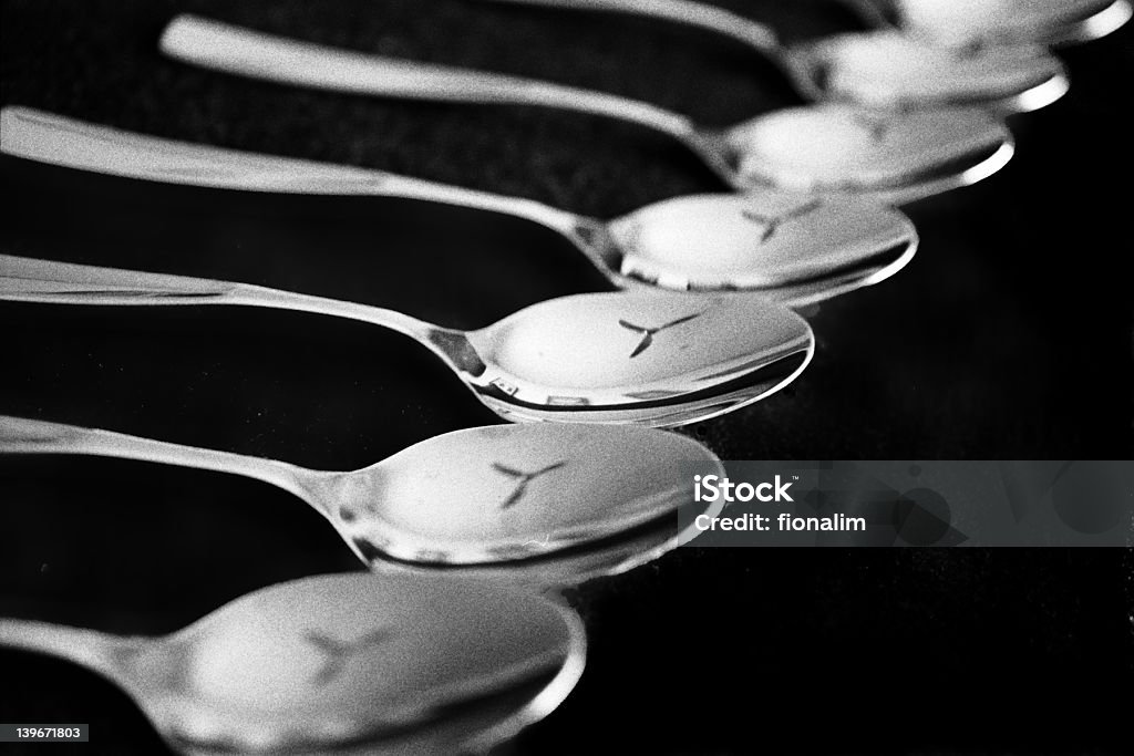 Silver "Spoons" - Lizenzfrei Erfrischung Stock-Foto