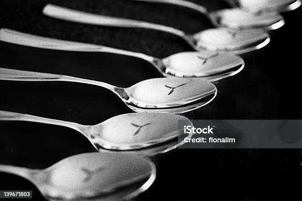 Silver Spoons Stockfoto und mehr Bilder von Erfrischung - Erfrischung, Form, Fotografie