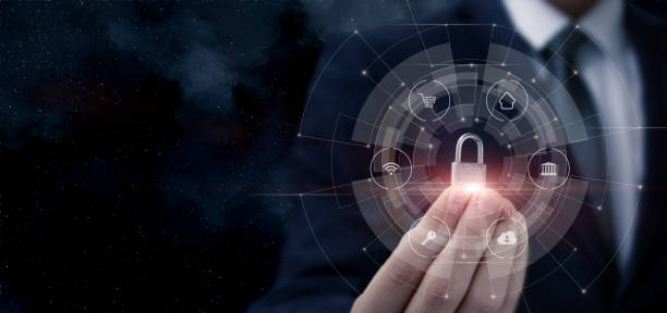 istock Concept of protection for all types of information systems. 1396722870