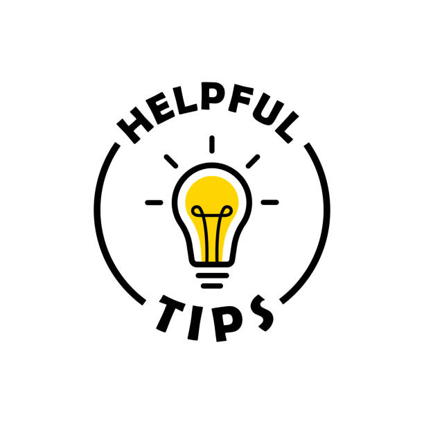 Helpful tips circle message bubble with light bulb emblem. Banner design for business and advertising. Vector illustration Helpful tips circle message bubble with light bulb emblem. Banner design for business and advertising. Vector illustration. gratuity stock illustrations
