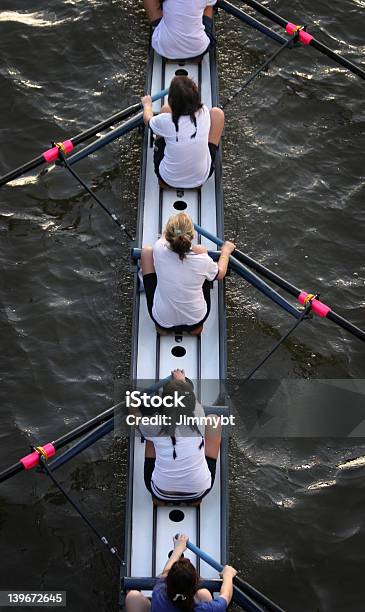 Teamwork Female Rowing Teamwork Stock Photo - Download Image Now - Rowing, Teamwork, Women ...