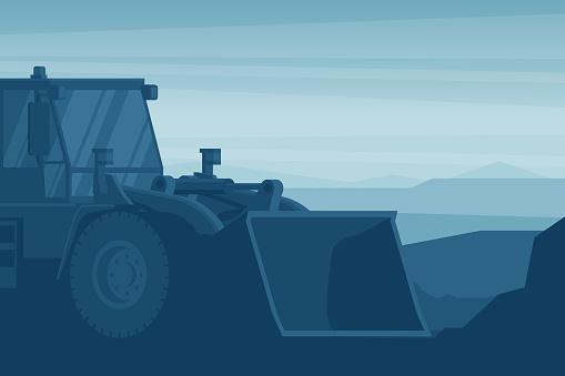 Loader Background Design Front End Loader Heavy Machinery Stage Background Used In The ...