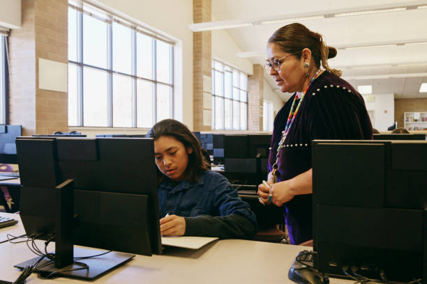 istock High School Teacher and Students in a School Classroom 1396729738