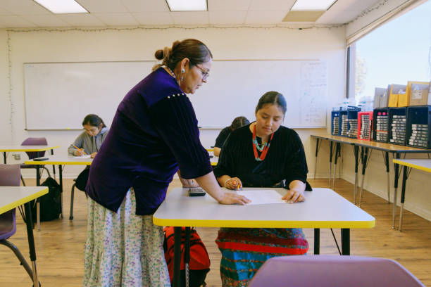 istock High School Teacher and Students in a School Classroom 1396730540