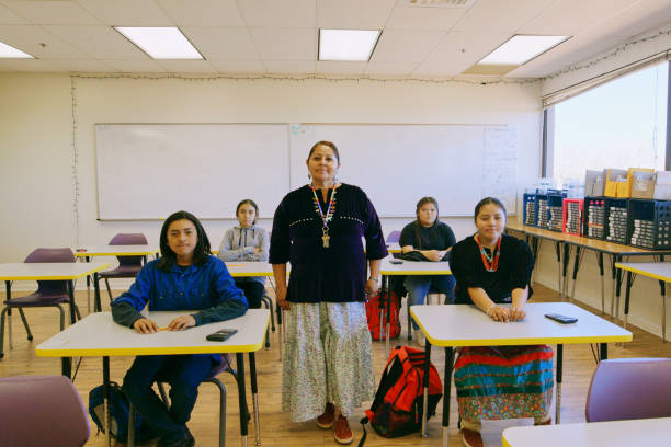 istock High School Teacher and Students in a School Classroom 1396730590