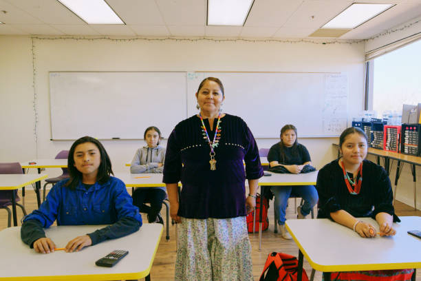 istock High School Teacher and Students in a School Classroom 1396730597