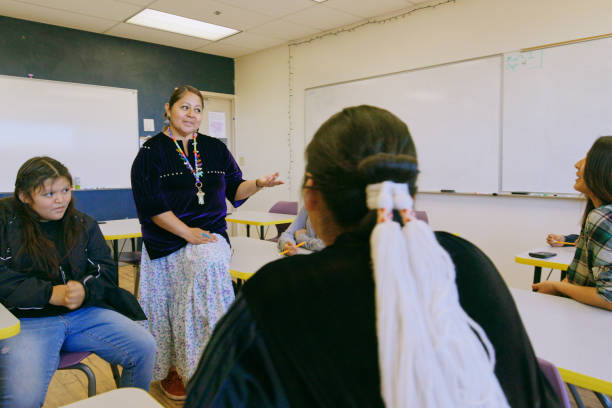 istock High School Teacher and Students in a School Classroom 1396730624