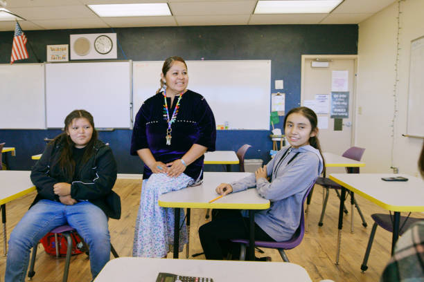 istock High School Teacher and Students in a School Classroom 1396730650
