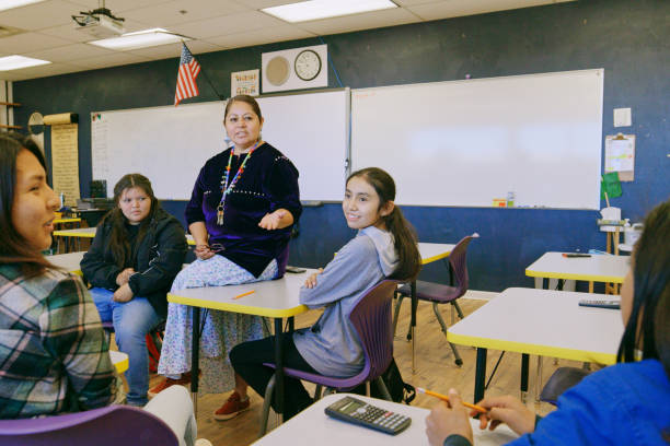 istock High School Teacher and Students in a School Classroom 1396730665