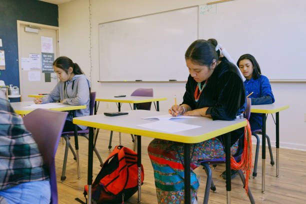 istock High School Teacher and Students in a School Classroom 1396730707