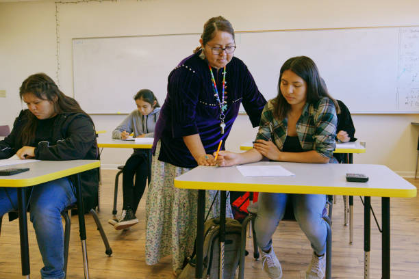 istock High School Teacher and Students in a School Classroom 1396730721