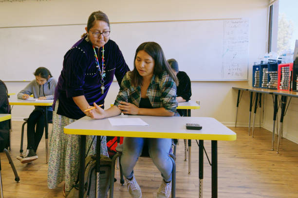 istock High School Teacher and Students in a School Classroom 1396730731