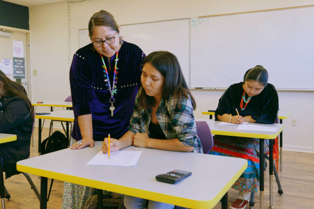 istock High School Teacher and Students in a School Classroom 1396730751