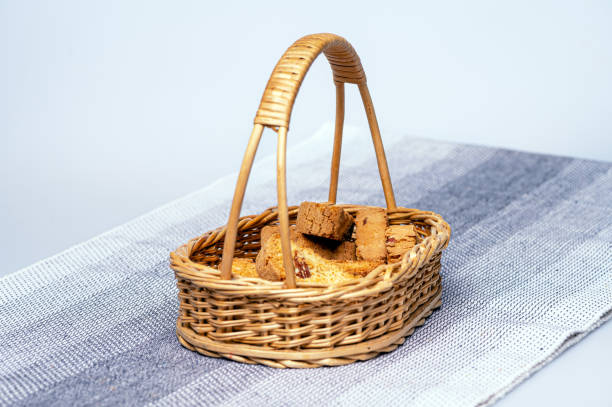istock crispy rusk or toast in a basket on the table, closeup 1396734988