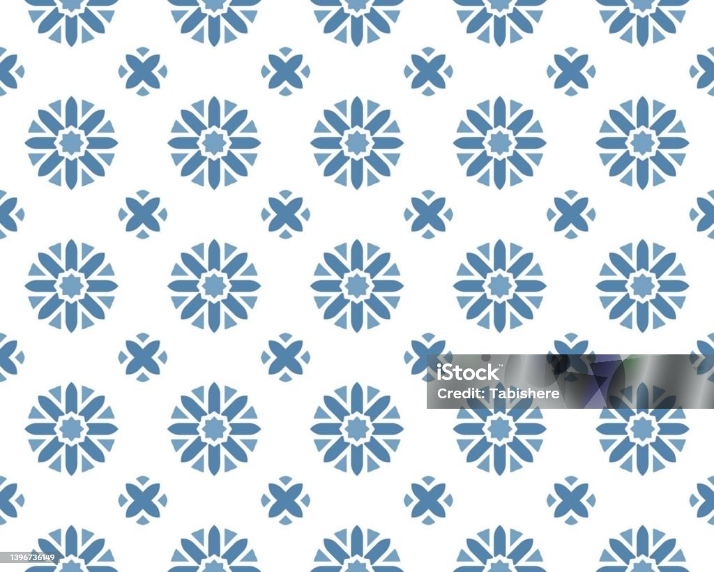 Small Pattern Large Seamless Tile Pattern Illustration With Big And Small Rounds Stock ...