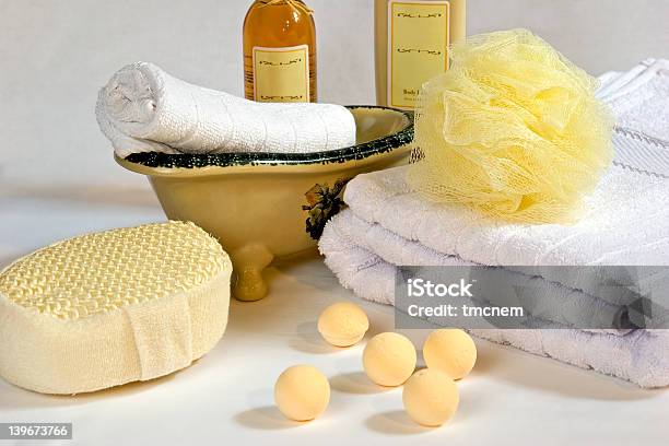 Bath Accessories 4 Stock Photo - Download Image Now - Aromatherapy Oil, Bath Sponge, Beauty Spa