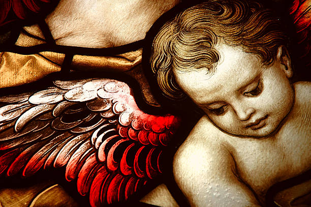 istock An angel on a stained glass window 139673788