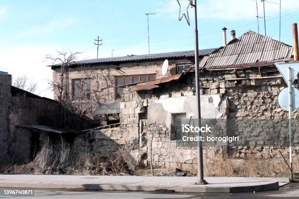 Ruined House In Gyumri Armenia Stock Photo - Download Image Now - Armenia - Country, Color Image, Damaged