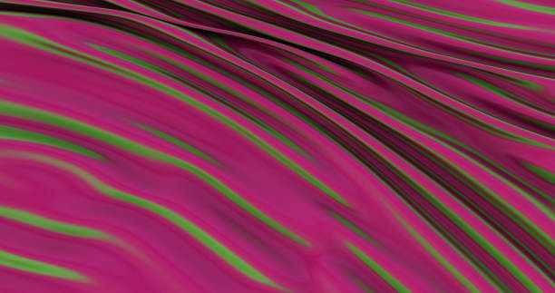 pink and green fabric texture background, abstract, 3D render, pink and green soft silk fabric.