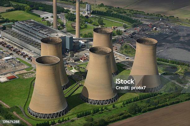 Power Station Aerial Stock Photo - Download Image Now - Coal, Smoke - Physical Structure, Station