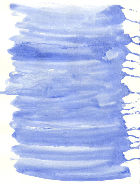 Blue Gouache Paint Wash Texture stock photo
