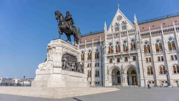 헝가리 의회 건물, 세계에서 가장 아름다운 의회 중 하나. - art column hungary capital cities 뉴스 사진 이미지