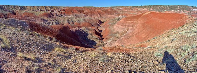 East Rim of Tiponi Valley in Petrified Forest AZ in Petrified Forest National Park, Arizona, United States