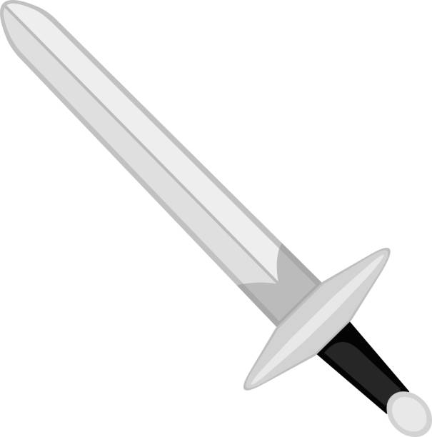 vector medieval blade illustration Vector illustration of a medieval warrior or soldier sword excalibur stock illustrations