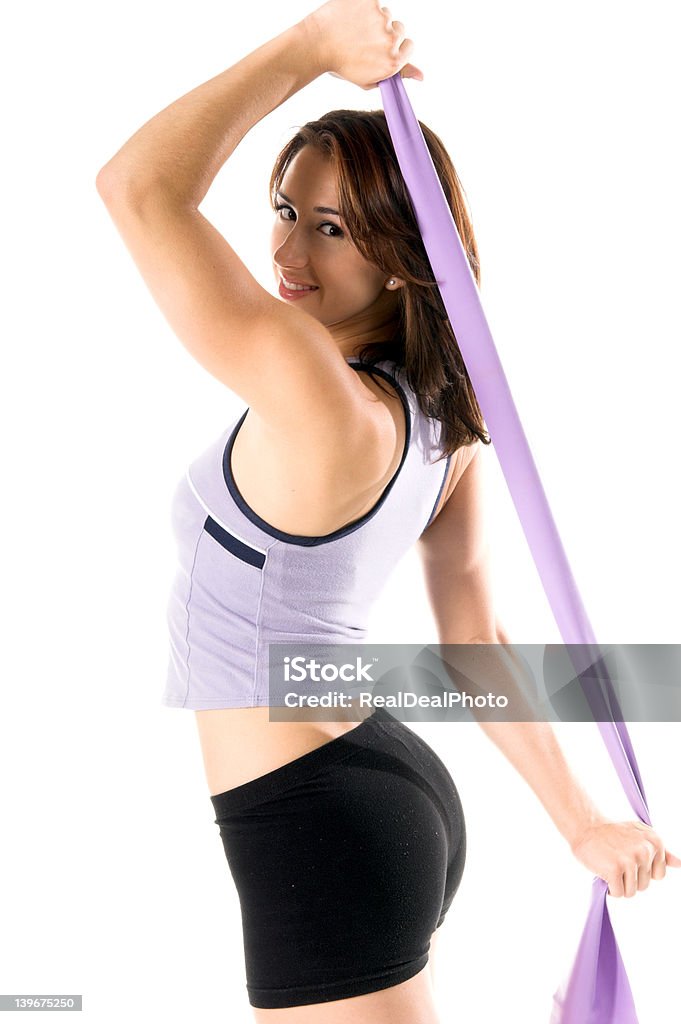 Fascia elasticizzata Yoga lavoro - Foto stock royalty-free di Adulto