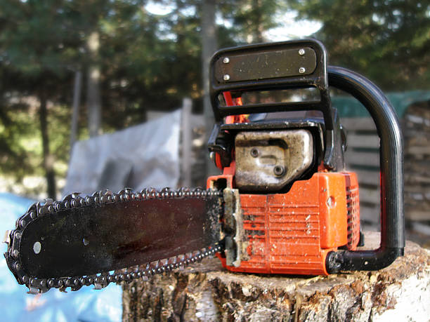 Chainsaw blues stock photo