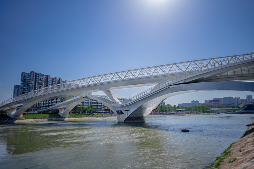 Wuchazi bridge in Chengdu on a sunny day