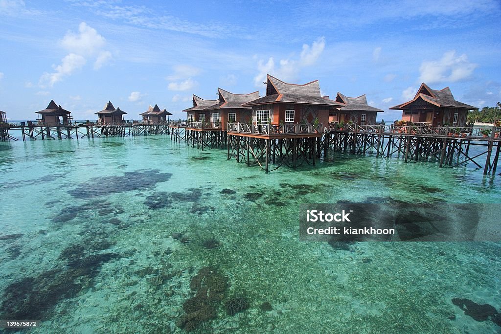 Isola di Mabul Resort - Foto stock royalty-free di Isola di Sipadan