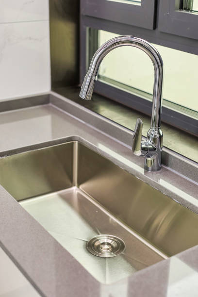 istock kitchen stainless steel faucet 1396759569